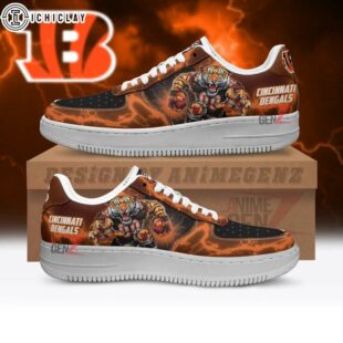 Cincinnati Bengals Mascot NFL Team Air Force 1 Shoes Gift For Men Women