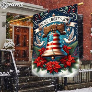 Liberty Bell Christmas House And Garden Flag
