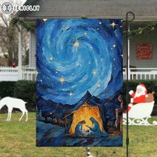 Starry Night Of Blessings Christmas House And Garden Flag