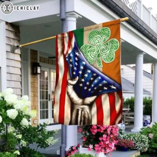 Happy Saint Patrick's Day Shamrock Irish American House And Garden Flag Decor