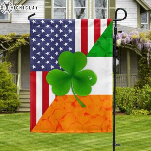 Irish Shamrock American Fla House And Garden Flag