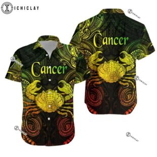Cancer Zodiac Pattern Hawaiian Shirt