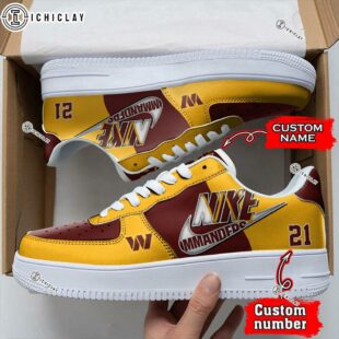 Custom Name And Number NFL Washington Commanders Football Team Air Force 1 Shoes