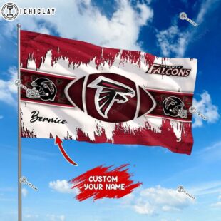 Custom Name NFL Atlanta Falcons House And Garden Flag