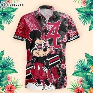 Alabama Crimson Tide Mickey Surfing Hawaiian Shirt