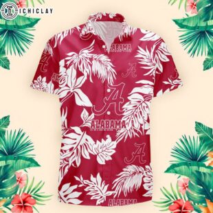 Alabama Crimson Tide Tropical Pattern Football Hawaiian Shirt