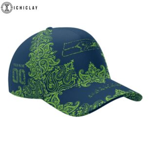 Custom Name And Number NFL Seattle Seahawks Mandala Classic Baseball Cap
