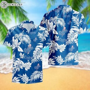 Los Angeles Dodgers Tropical Pattern Football Hawaiian Shirt