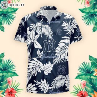 New York Yankees Tropical Pattern Football Hawaiian Shirt