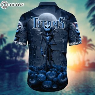 NFL Tennessee Titans Jack Skellington Aloha Hawaiian Shirt