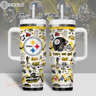 Pittsburgh Steelers NFL Sports Tumbler 40Oz With Handle