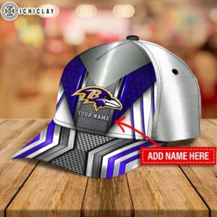 Custom Name NFL Baltimore Ravens Classic Baseball Cap