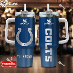 Custom Name NFL Indianapolis Colts Team Football Logo Tumbler 40Oz