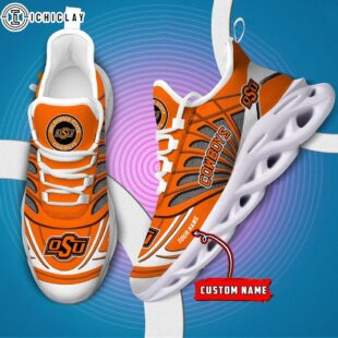 Custom Name Oklahoma State Cowboys Max Soul Shoes For Fans