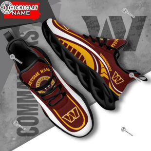 Custom Name Washington Commanders NFL Max Soul Shoes Mean Gift For Fans