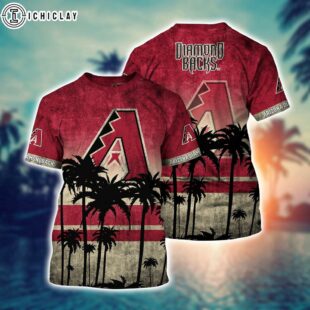 MLB Arizona Diamondbacks All Over Print T-Shirt Casual Style For Fans Sports