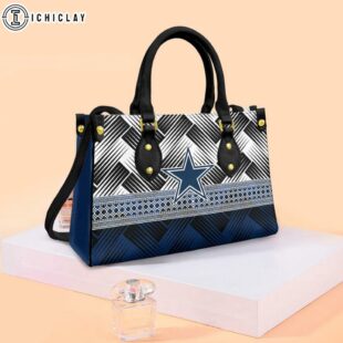 NFL Dallas Cowboys Geometric Pattern Leather Handbag