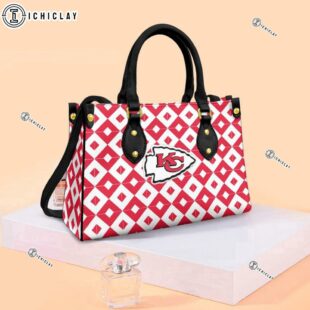 NFL Kansas City Chiefs Tile Pattern Leather Handbag