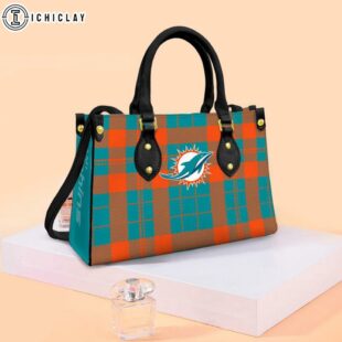 NFL Miami Dolphins Caro Leather Handbag