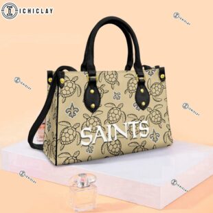 NFL New Orleans Saints Turle Pattern Leather Handbag