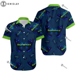 NFL Seattle Seahawks Butterflies Hawaiian Shirt