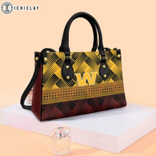 NFL Washington Football Team Geometric Pattern Leather Handbag