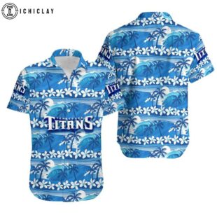 Tennessee Titans Tree On Beach Hawaiian Shirt
