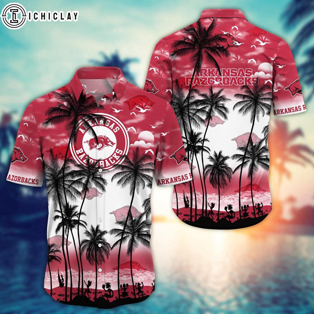 Arkansas Razorbacks Sport Team Tree Pattern Hawaiian Shirt Arkansas Razorbacks Sport Team Tree Pattern Hawaiian Shirt