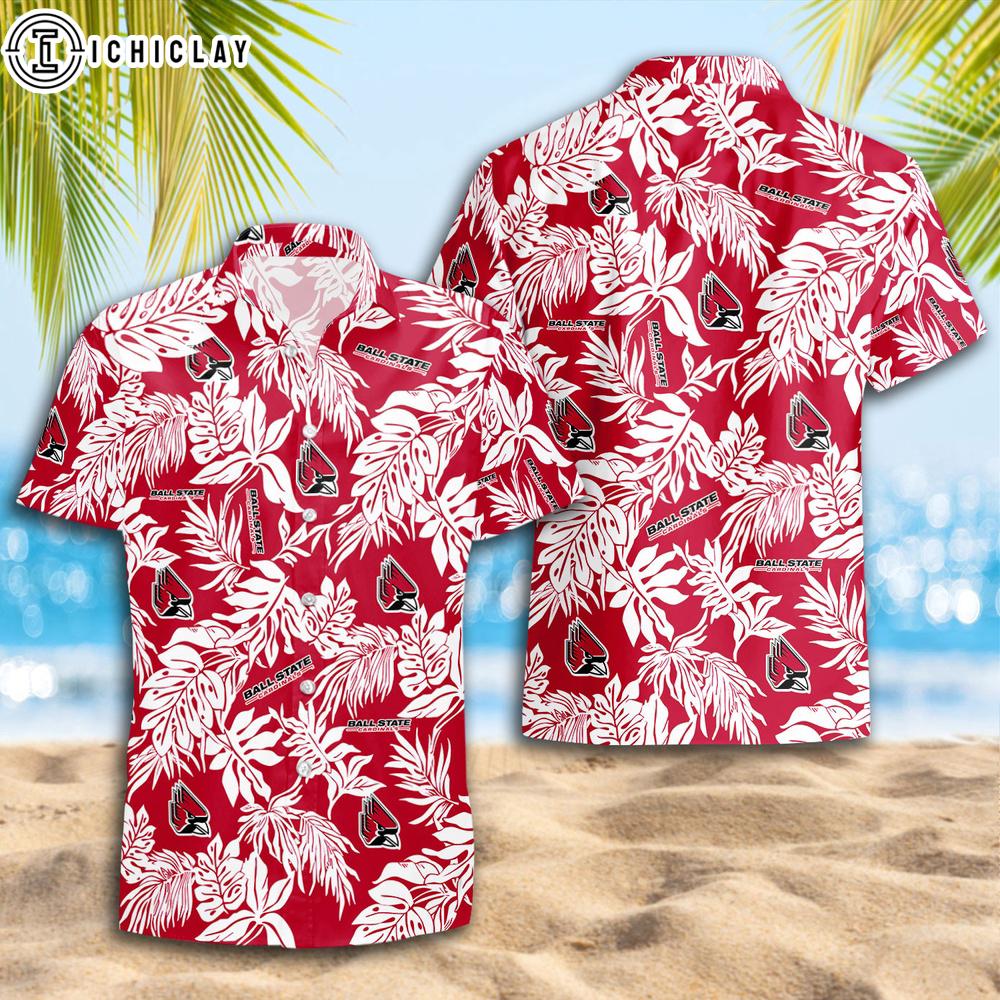 Ball State Cardinals Summer Trend Hawaiian Shirt Gift For Fans Ball State Cardinals Summer Trend Hawaiian Shirt Gift For Fans