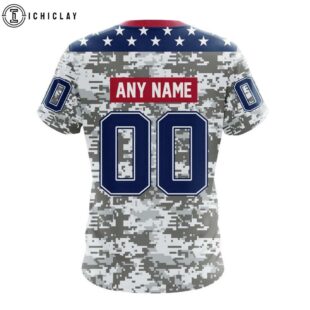 Custom Name And Number NHL Boston Bruins Special Camo Veteran Day 3D T-Shirt