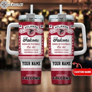 Custom Name Atlanta Falcons King Of Football Tumbler 40Oz