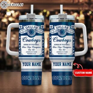Custom Name Dallas Cowboys King Of Football Tumbler 40Oz