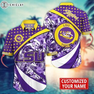Custom Name MLB LSU TIGERS Aloha Hawaiian Shirt Gift For Fans