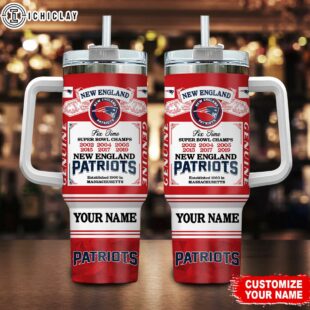 Custom Name New England Patriots Super Bowl Champs Tumbler 40Oz