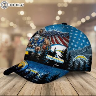 Custom Name NFL Los Angeles Chargers Mascot Logo Classic Baseball Cap