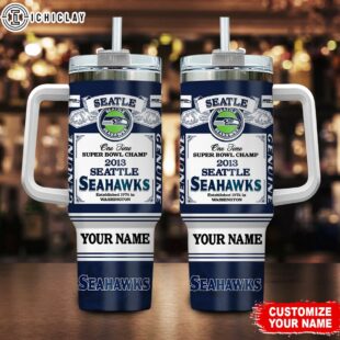 Custom Name Seattle Seahawks Super Bowl Champs Tumbler 40Oz