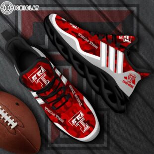 Custom Name Texas Tech Red Raiders NCAA Team Max Soul Shoes For Fans