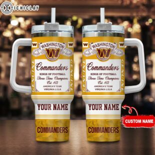 Custom Name Washington Commanders King Of Football Tumbler 40Oz