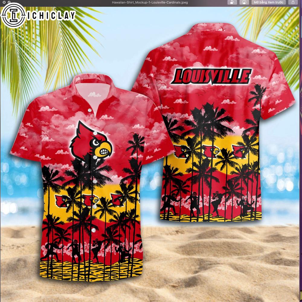 Louisville Cardinals Sport Summer Hawaiian Shirt Louisville Cardinals Sport Summer Hawaiian Shirt