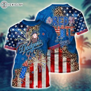 MLB Los Angeles Dodgers All Over Print T-Shirt Chic in Aloha For Fans Sports