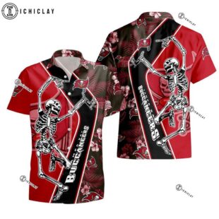 NFL Tampa Bay Buccaneers Dancing Skull Hawaiian Shirt