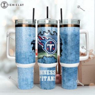 NFL Tennessee Titans Football Logo Tumbler 40Oz With Handle