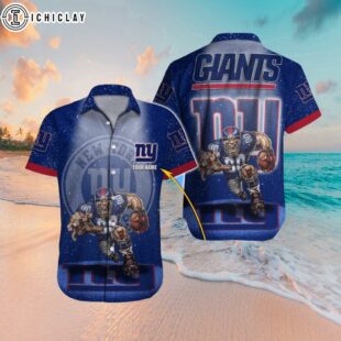 Custom Name New York Giants Galactic Rush Hawaiian Shirt