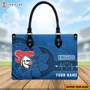 Custom Name Newcastle Knights NRL Leather Hand Bag Gift For Fans
