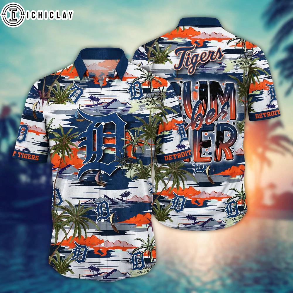 Detroit Tigers MLB Flower Summer Hawaii Shirt For Fans Detroit Tigers MLB Flower Summer Hawaii Shirt For Fans