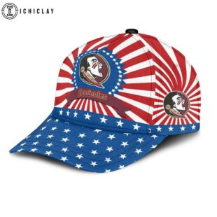 Florida State Seminoles Sport US Flag Pattern Independence Day Classic Cap