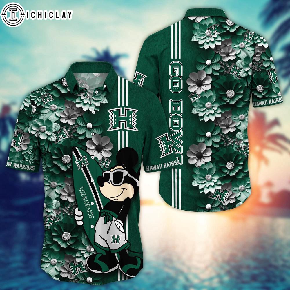 Hawaii Rainbow Warriors NCAA Mickey Mouse Hawaiian Shirt Gift For Fans Hawaii Rainbow Warriors NCAA Mickey Mouse Hawaiian Shirt Gift For Fans