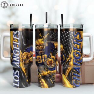 Los Angeles Chargers NFL Mascot Tumbler 40Oz With Handle For Fans