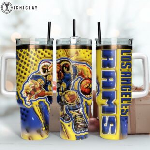 Los Angeles Rams NFL Mascot Tumbler 40Oz With Handle For Fans