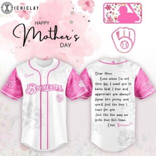 Milwaukee Brewers MLB x Happy Mother's Day Baseball Jersey Shirt